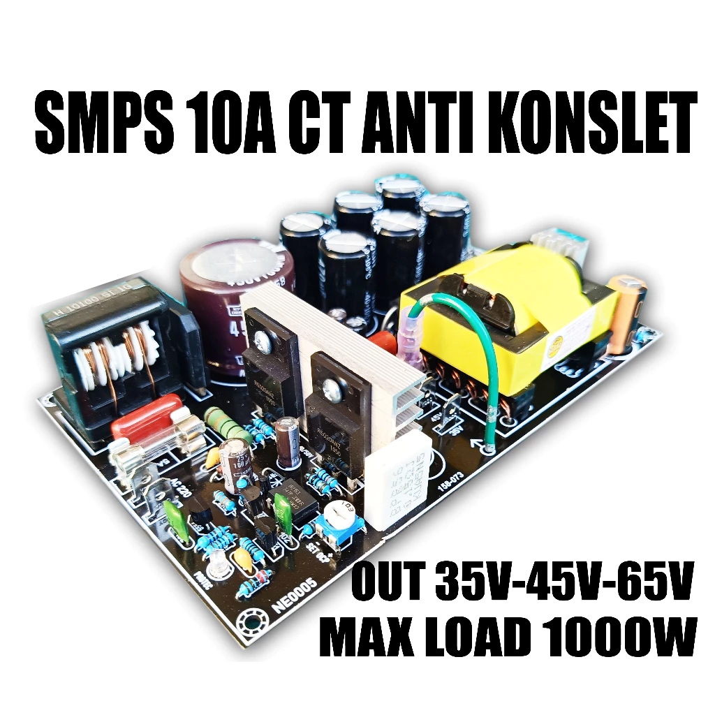 Smps 10A CT HB OUT 35v-45-65v anti konslet