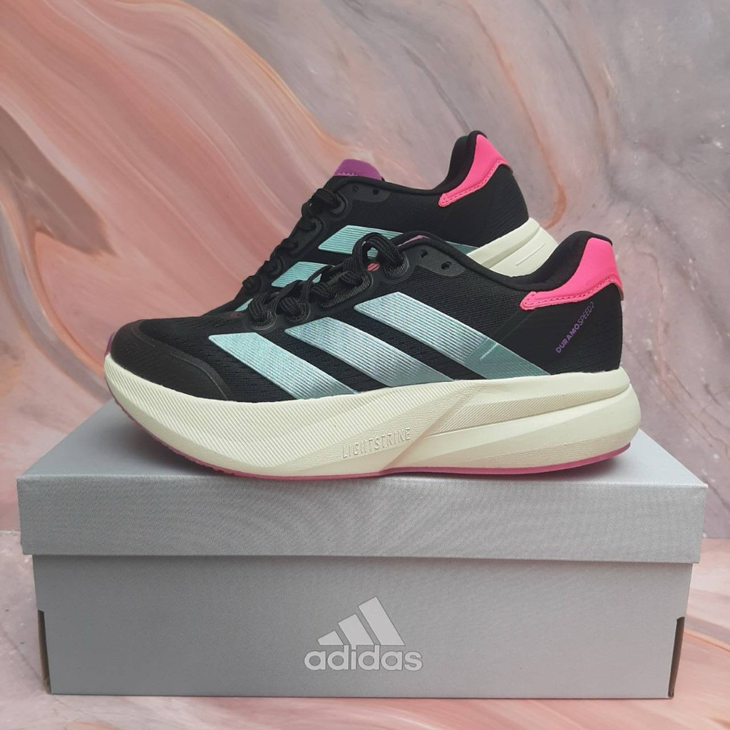 Sepatu Duramo Speed 2 Black Aqua Pink