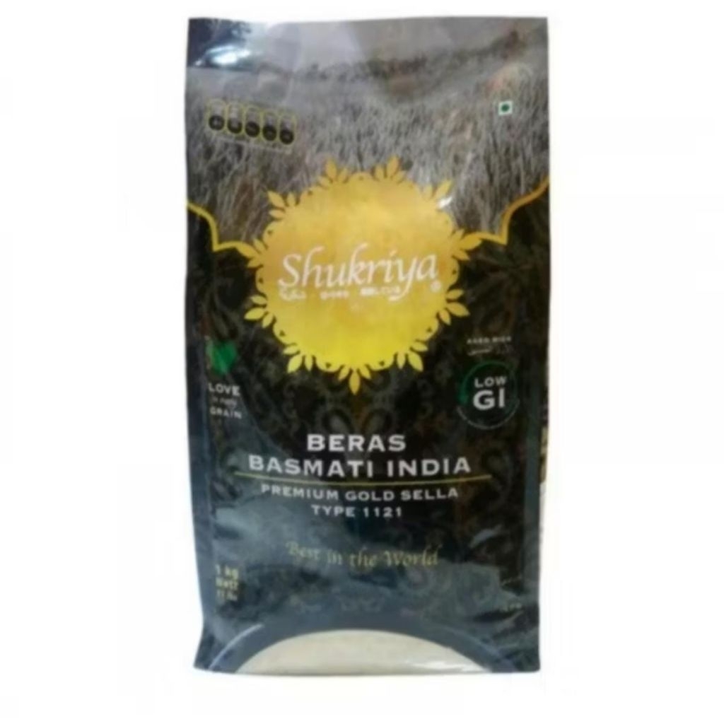 

Shukriya Beras Basmati India Premium Gold Sella 1kg