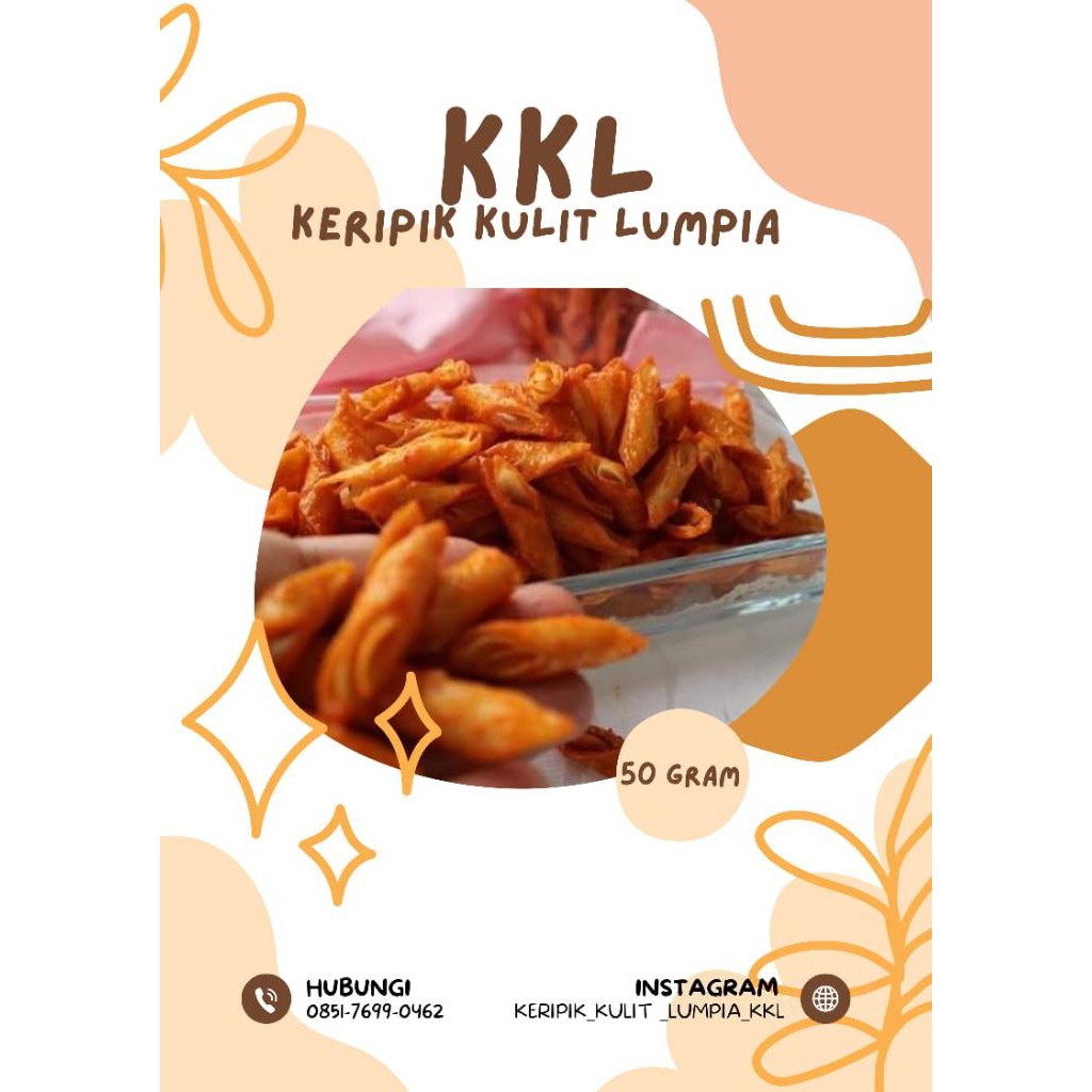 

Keripik kulit lumpia (KKL) berat bersih 50gr