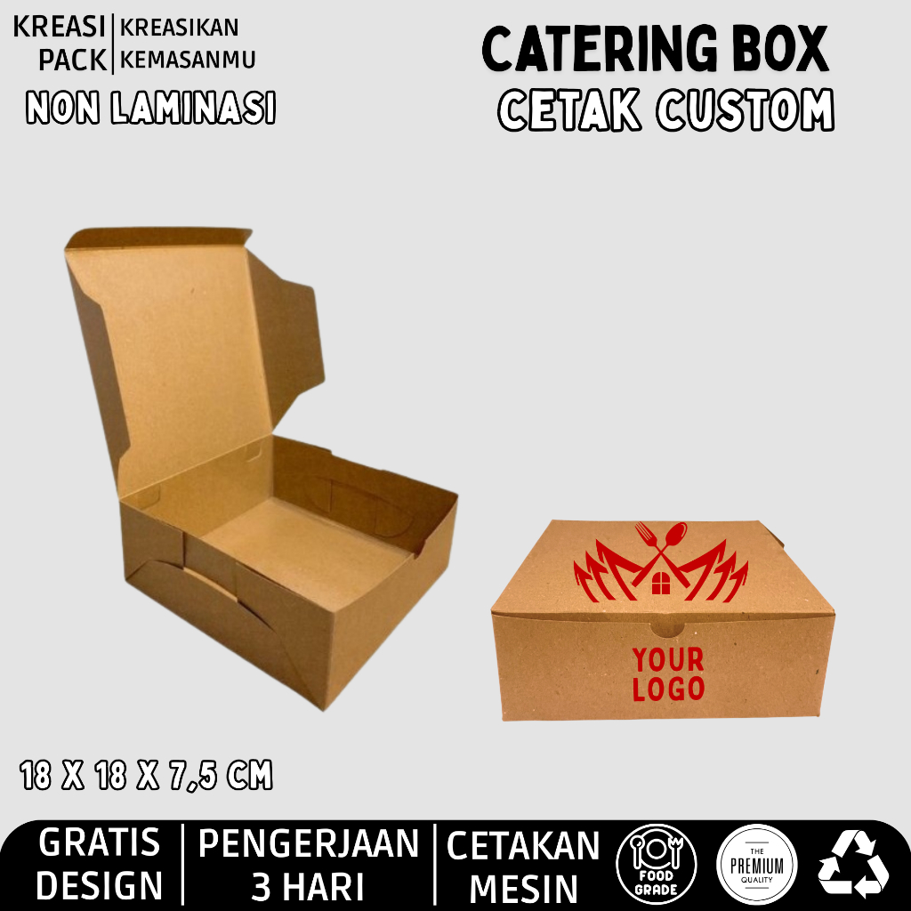 

Cetak Catering Box Custom Logo (Kotak Nasi) - 1000 PCS