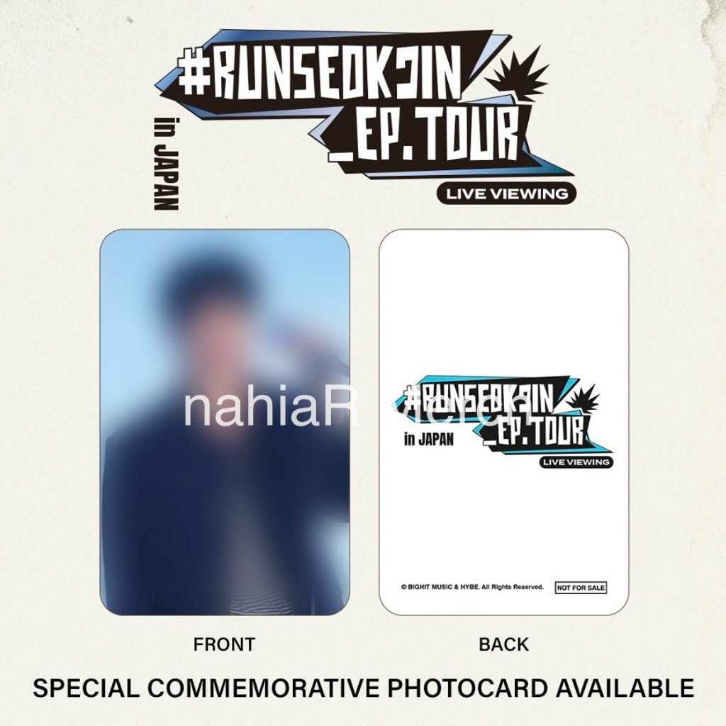 #RUNSEOKJIN_EP.TOUR in JAPAN LIVE VIEWING x CGV Official Photocard