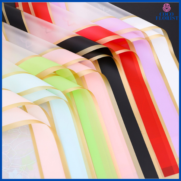 

PACK 20 Kertas Bunga List Gold Flower Wrapping Cellophane Paper Untuk Buket Bucket Bunga Florist KB6270