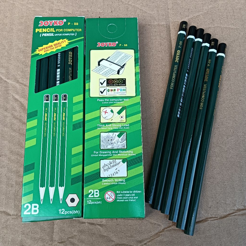 

1 pack Pensil 2B Joyko P88 Untuk Komputer Murah Pencil For Computer Ujian Uts 12pcs Grosir