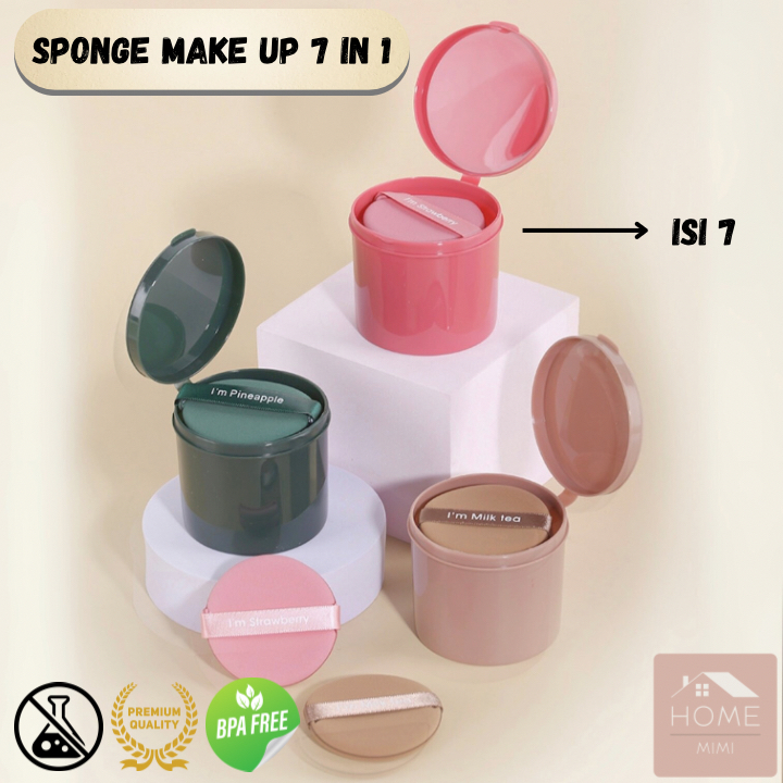 ( 7PCS ) MIMI SPONGE MAKE UP 7 IN 2 PREMIUM / SPONGE BEDAK CUSHION MAKE UP / CUSHION BLENDER SPONGE