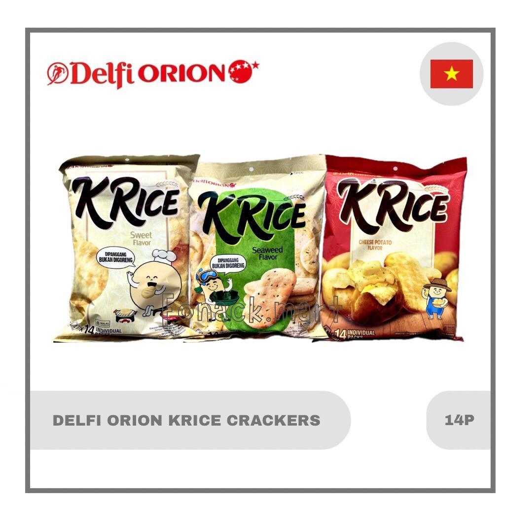 

KRice Crackers Delfi Orion Cheese Potato Sweet Seaweed