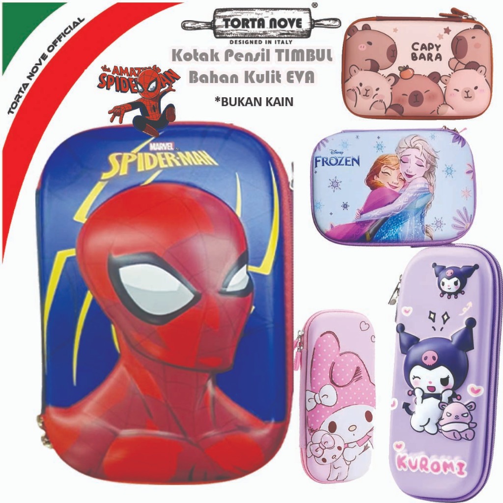 

Kotak pensil anak laki cowo perempuan cewe kulit EVA Tempat pensil viral estetik 3D timbul Hardcase