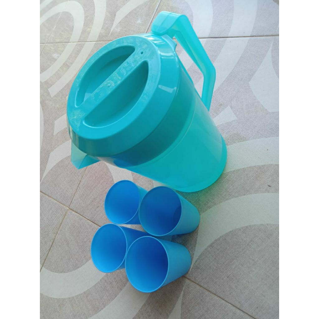 TEKO PLASTIK SAMA GELAS PLASTIK TEKO SET PLASTIK