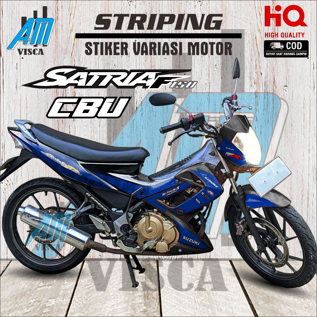 Striping Satria Fu Cbu 2004 Stiker Variasi Motor Suzuki Satria Fu 150 Cbu Desain polosan
