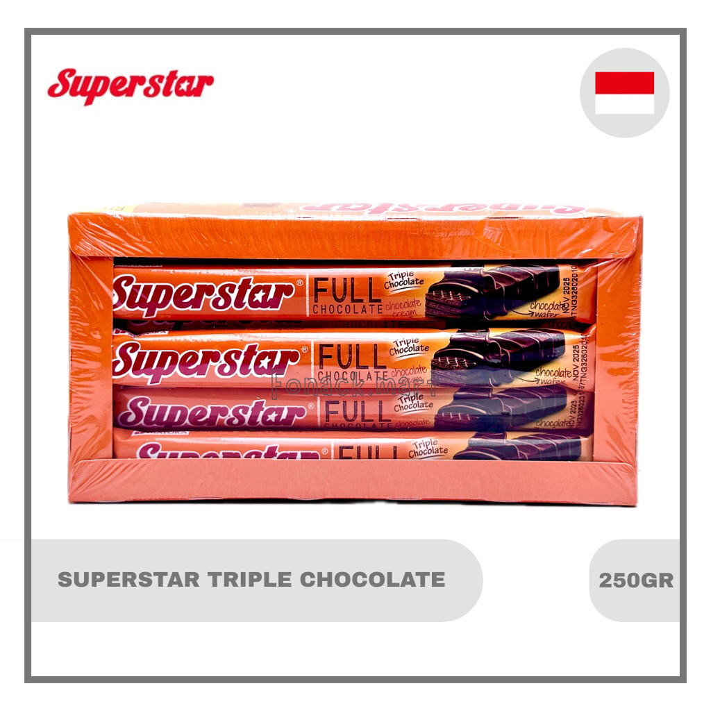

Superstar Triple Chocolate Wafer Coklat 250gr