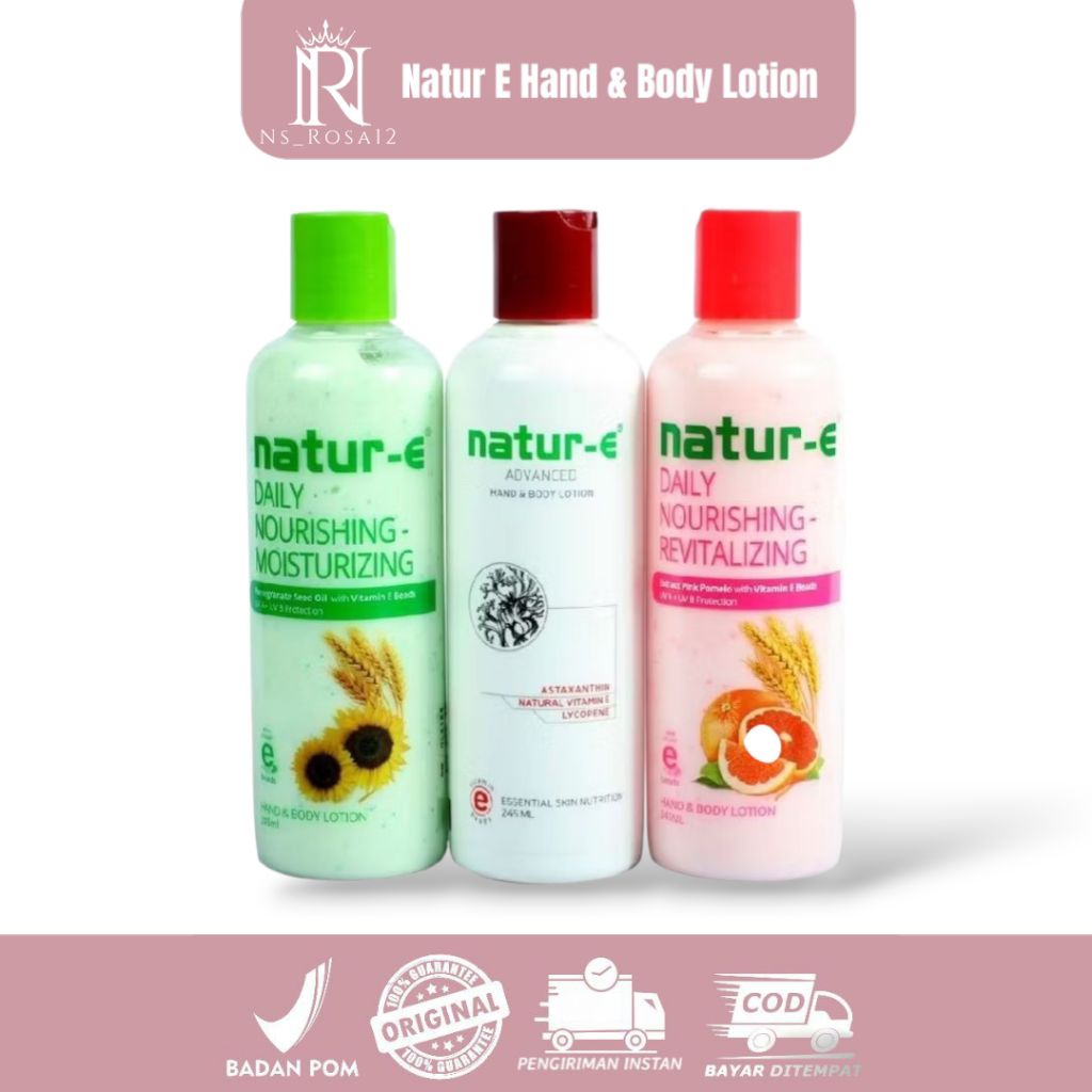 Natur E Hand Body Lotion 100ml | Natur E Lotion Moisturizing | Natur E Lotion Protect and Glow | Nat