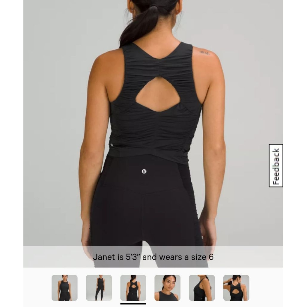 lululemon crop sport bra sz XL