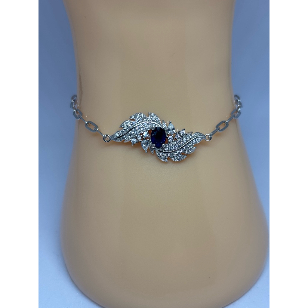 gelang blue sapphire perak s925