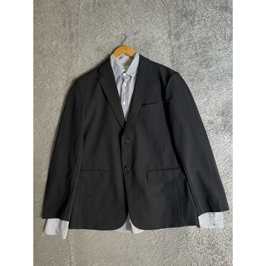 Uniqlo blazer jas outer formal hitam yohji