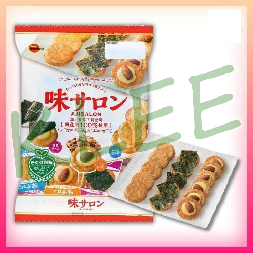

Bourbon Aji Salon with 3 Different Flavour - Bourbon Krekers Beras Jepang dengan 3 rasa berbeda - Bourbon Rice Crackers Japan 65g