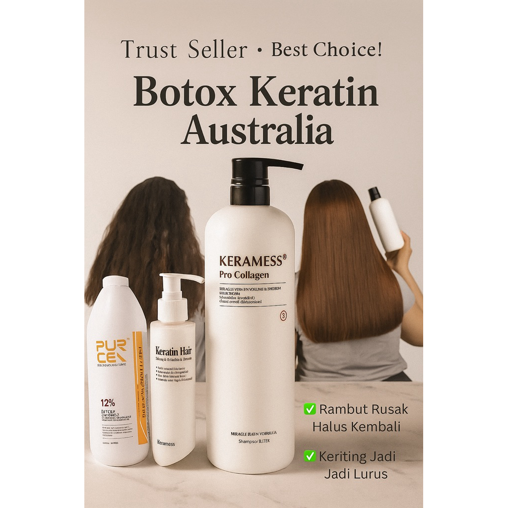 Brazillian Botox Keratin Hair PURC Keratin Menghaluskan dan Meluruskan