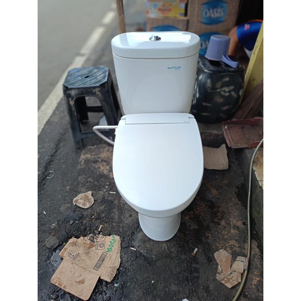 Closet duduk cw421j+eco washer toto