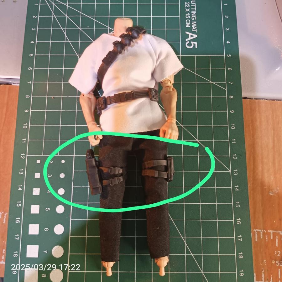 1 set Holster Paha army untuk Kitbash Action Figure Romankey Notaman Nwtoys Damtoys Vtoys Mezco Adam