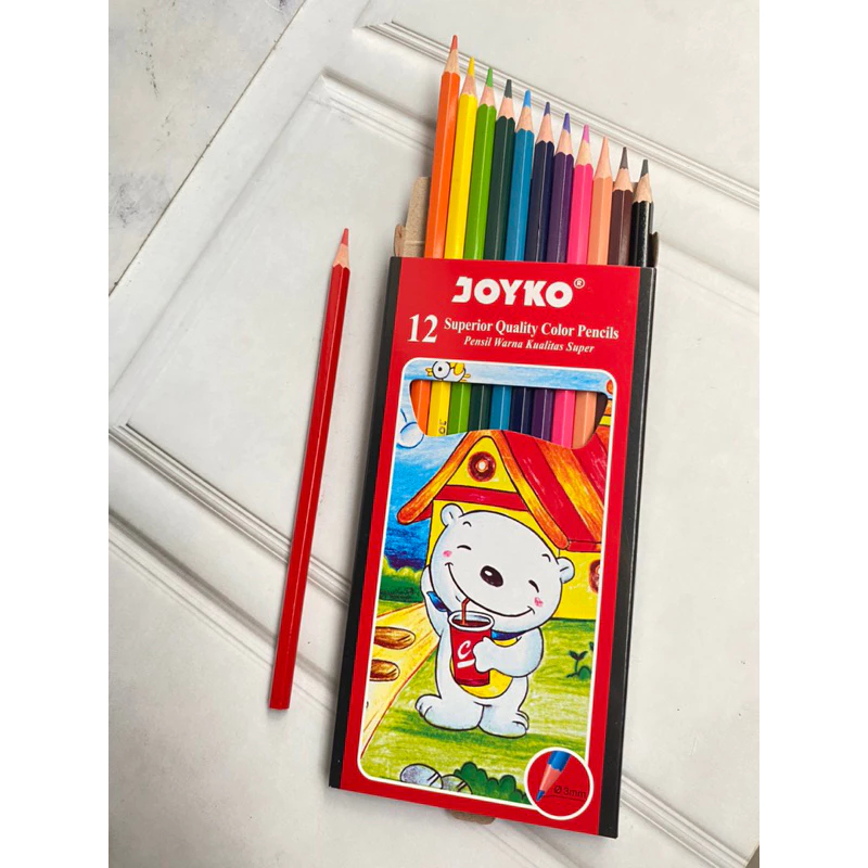 

PENSIL WARNA PANJANG ISI 12 WARNA | JOYKO CP-12PB
