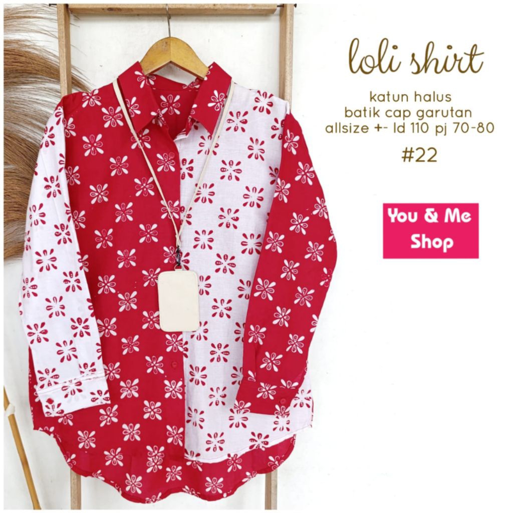 BLOUSE BATIK LENGAN PANJANG | KEMEJA BATIK MODERN LOLI