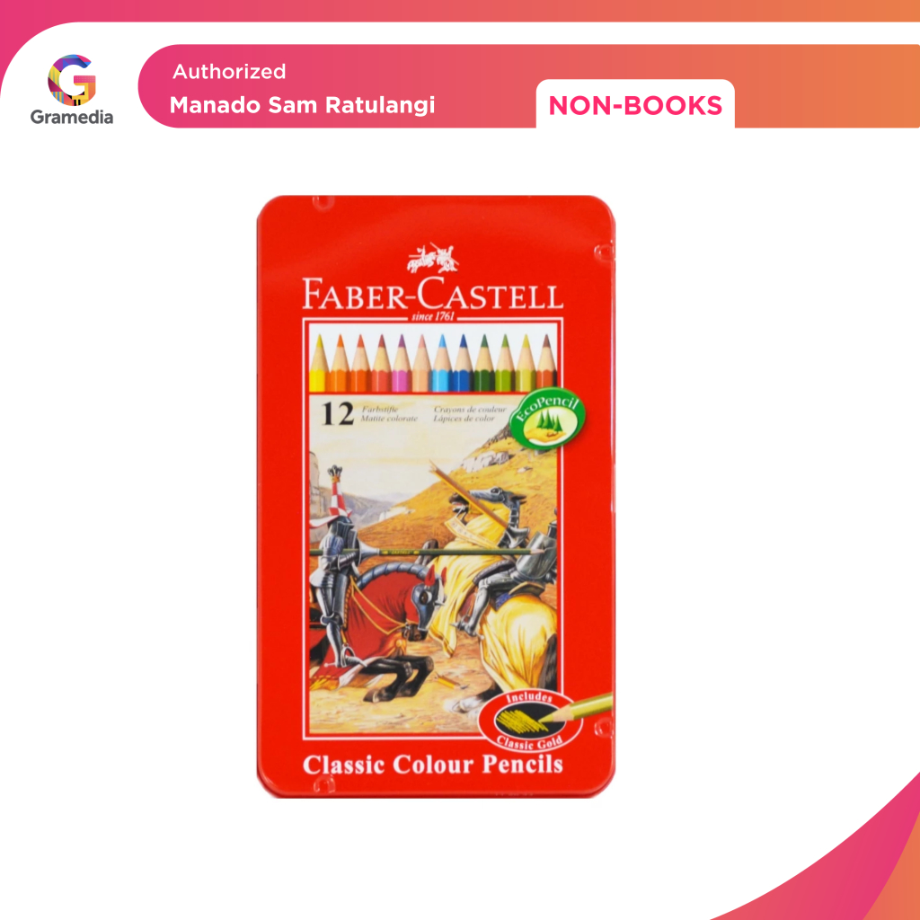 

Gramedia Manado-Faber Castell Tin Case 12 Warna (Classic Colour)