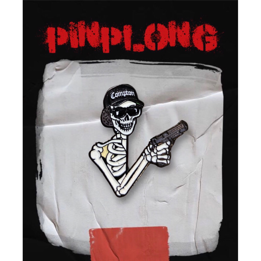 pin topi eazy-e gangster gun