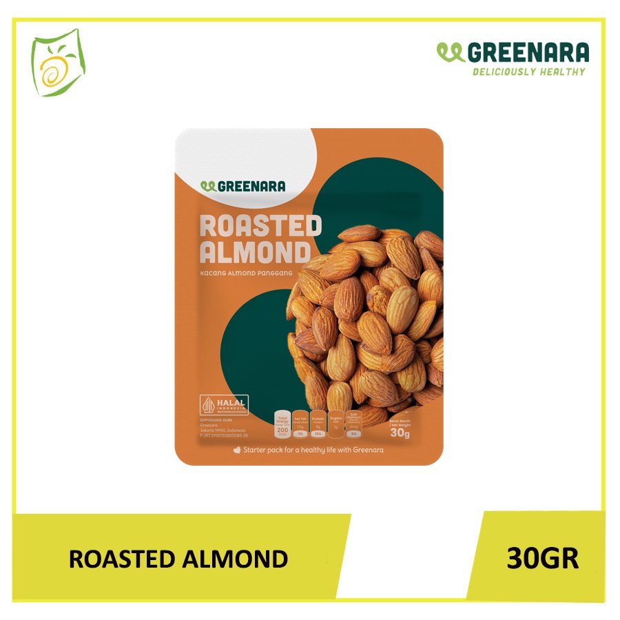 

Greenara One Serving Roasted Almond 30gr - Kacang Almond Panggang 30gr