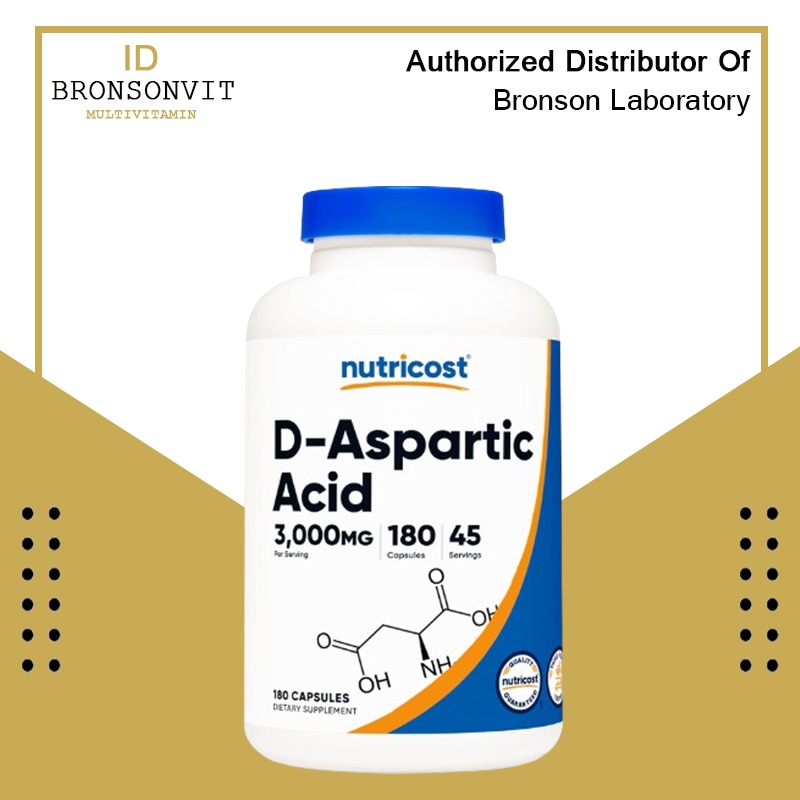 Nutricost D-Aspartic Acid 3000mg - 180 Capsules