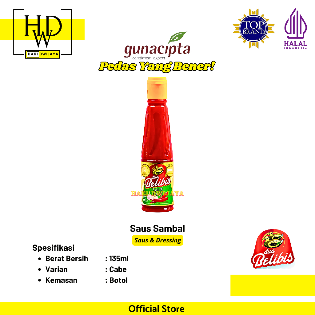 

[135ml] Dua Belibis Saus Cabe Kemasan Botol