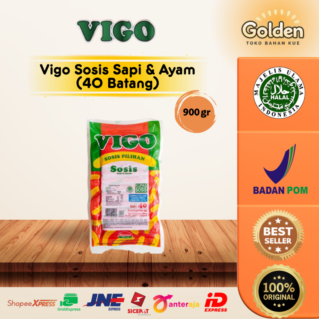 

Vigo Sosis Sapi & Ayam Isi 40 Batang