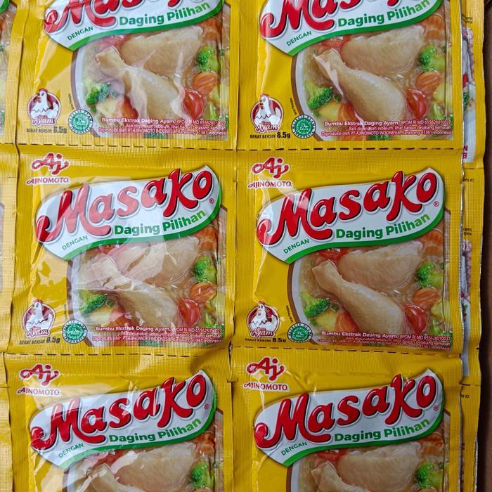 

Masako Bumbu Kaldu Penyedap Rasa Ayam Sapi Kemasan 8.5g (24 pcs)