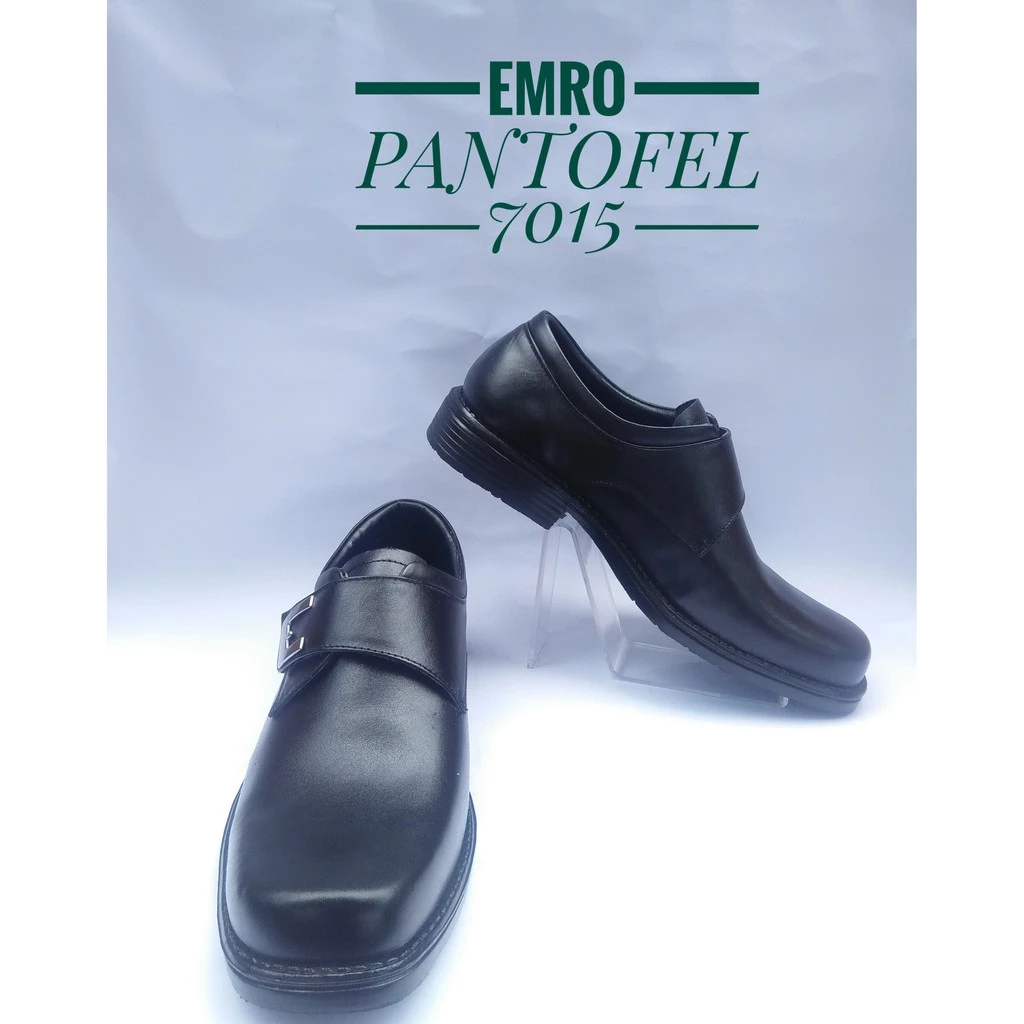 Sepatu Pantofel kerja kulit asli Emro 7015