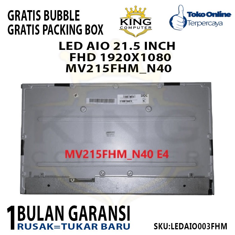 LCD LED AIO 21.5 INCH FULL HD 1920*1080 MV215FHM-N40
