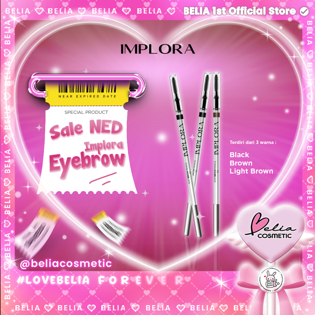 ❤ BELIA ❤ IMPLORA NED Near Expired Date Pensil Alis 2.5 gram ( soft eyebrow pencil )