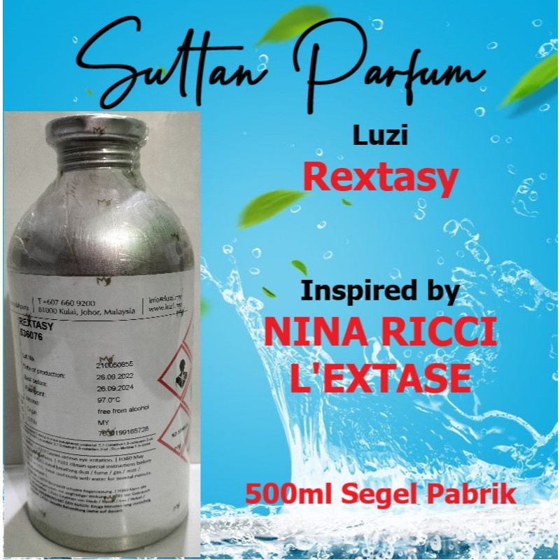 REX EASY / REXTASY by LUZI Bibit Parfum NINA RICCI L'EXTASE 500ml Segel Pabrik