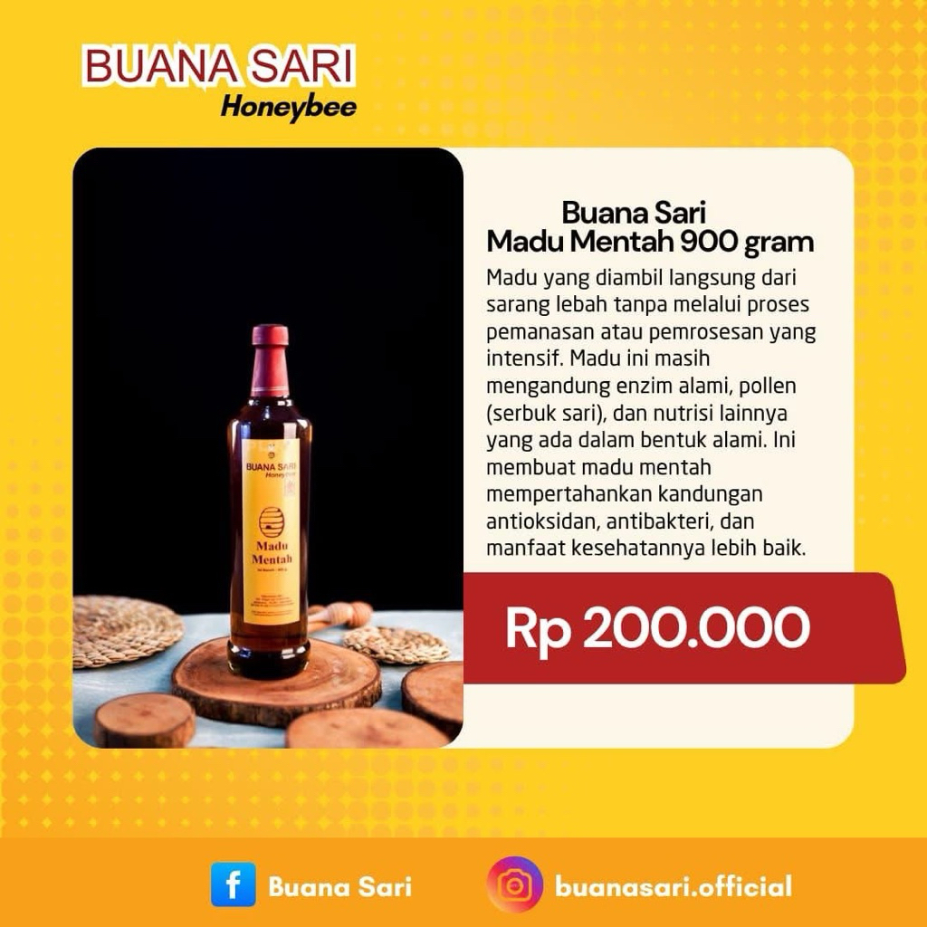 

Madu Mentah Buana Sari Honeybee