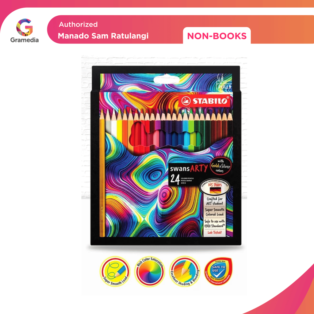 

Gramedia Manado-Stabilo Arty Color Pencil 24