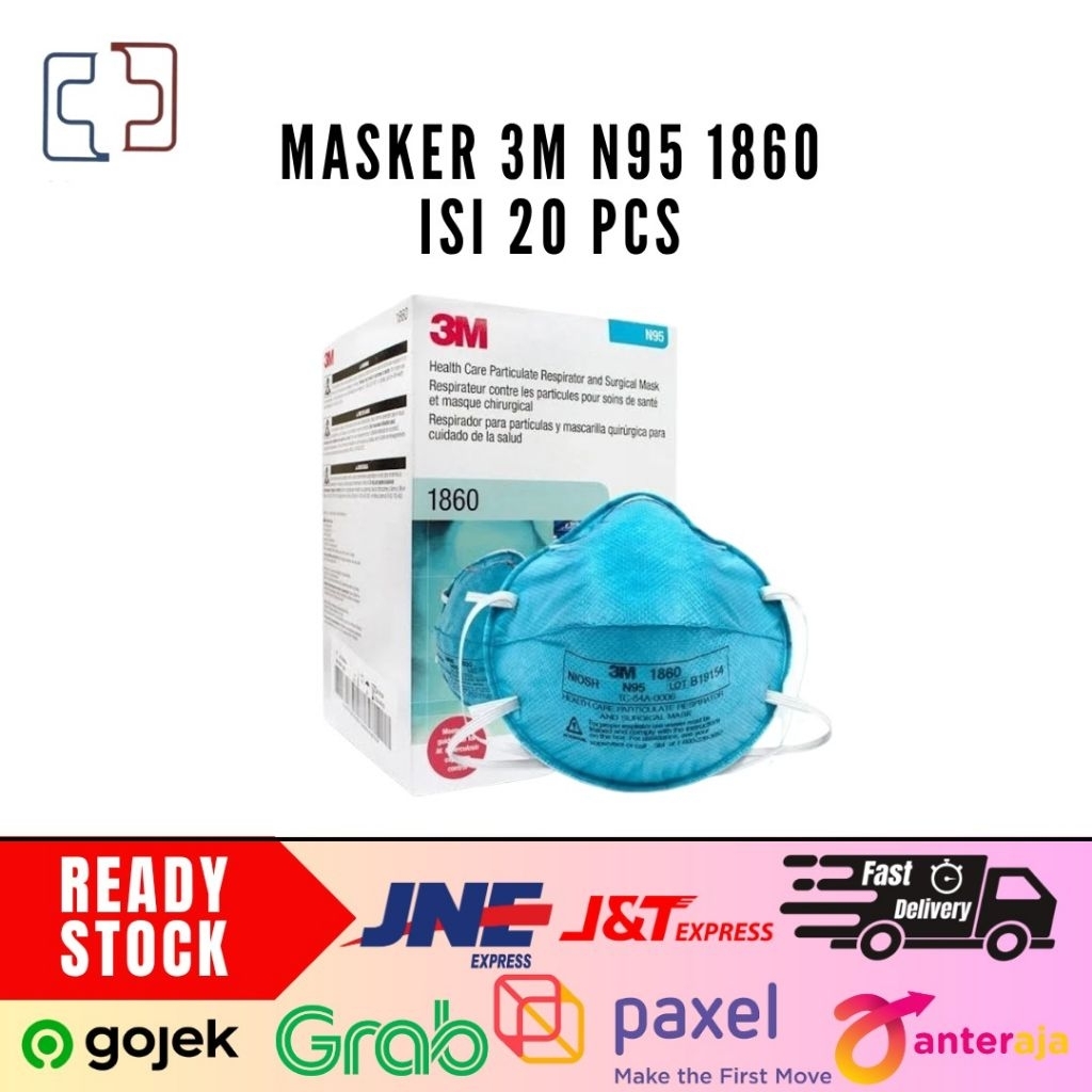 Masker 3M N95 1860 isi 20 Pcs