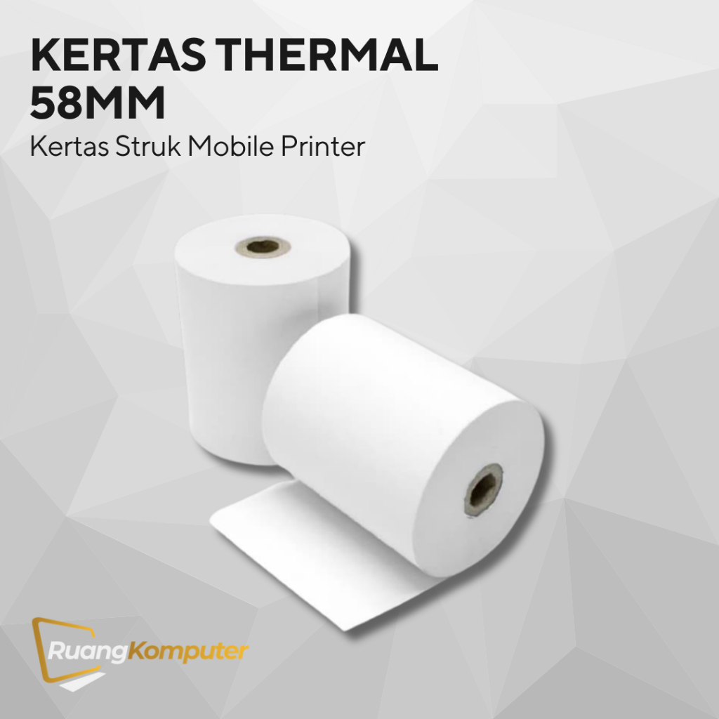 

KERTAS THERMAL 58mm (SATUAN) KERTAS STRUK THERMAL PAPER ROLL MURAH