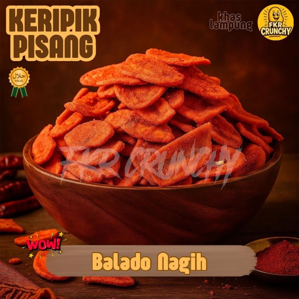 

Keripik Pisang Balado FKR CRUNCHY | Camilan Renyah, Pedas Gurih Khas Lampung/