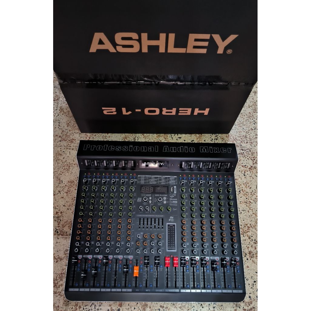Mixer Ashley Hero-12 Hero 12 Original 12 Channel NEW WITH COMPRESSOR