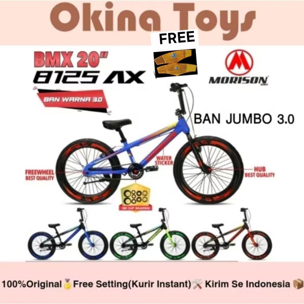 (GOJEK/CARGO) Sepeda BMX 20 inch Morison Centrum Cakram/ Discbrake Sepeda BMX anak laki laki 2.4 / 3