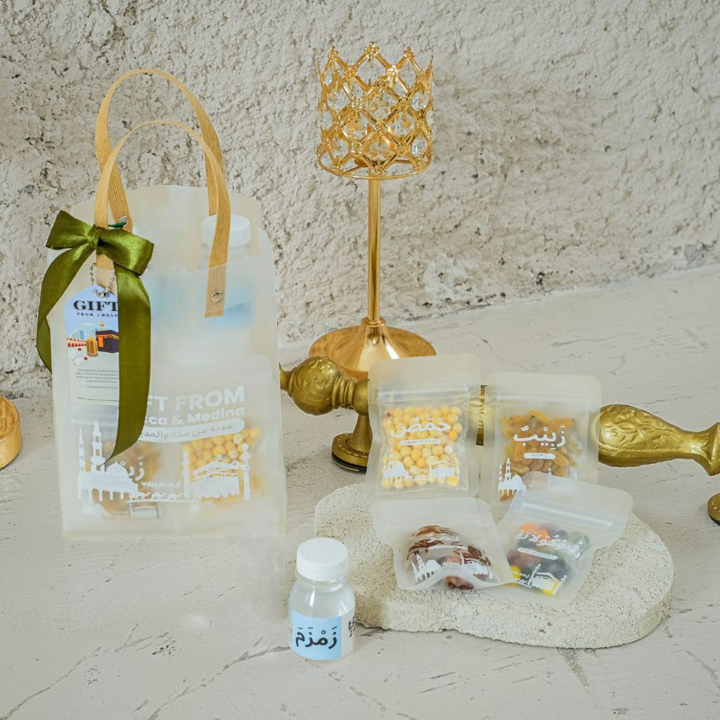 

KHALEED APPAREL X YALLAHAJJ Oleh-oleh Haji & Umroh Paket Hemat Tas Mika Midi/Hampers/Gift Haji dan Umroh