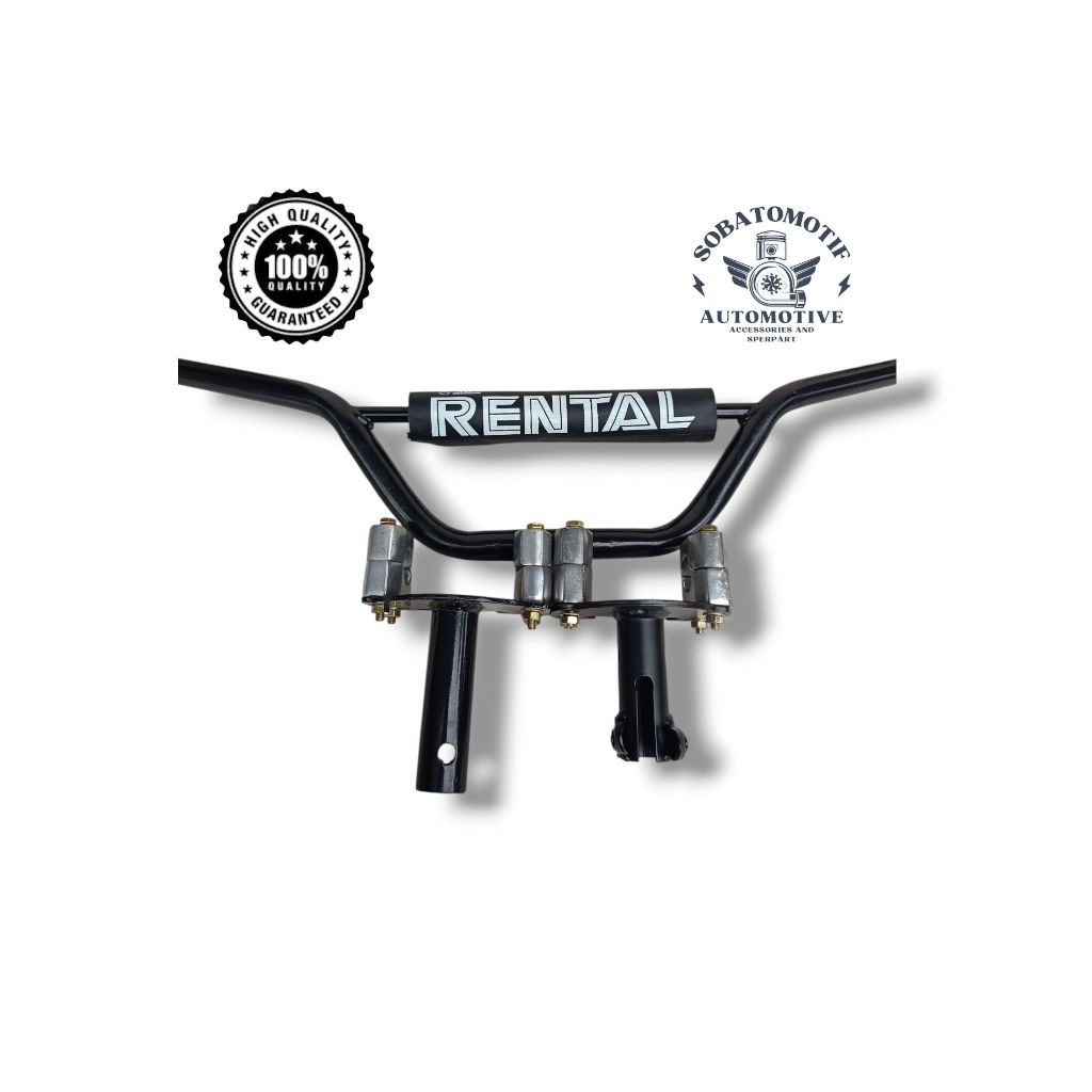 PAKETAN Stang Stir Trail Dan Dudukan Adaptor Stang Untuk Motor Bebek Honda dan Matic Honda