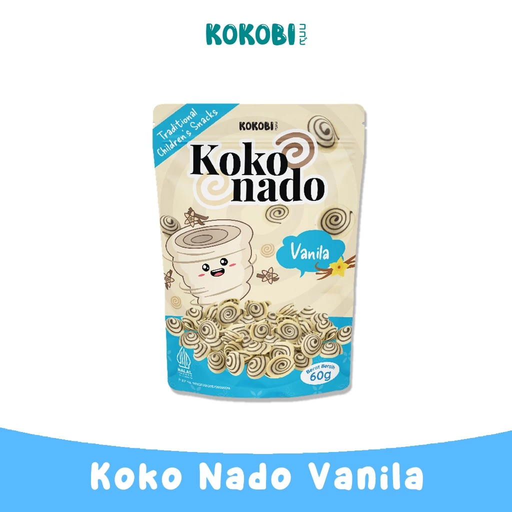 

Kokobi Koko Nado - Kuping Gajah Mini Vanila & Coklat 60gr Kids Friendly Snack terbaru