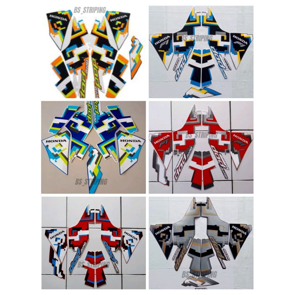 STICKER STRIPING LIS LES BODY MOTOR BEAT POP 2016