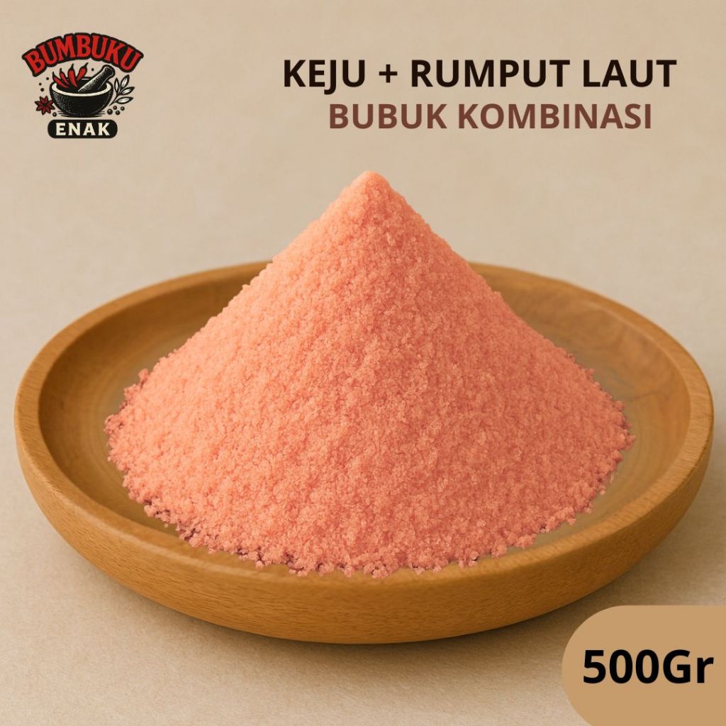 

Bumbu Tabur Non MSG Keju & Rumput Laut 500gr – Bubuk Kombinasi Gurih Lezat untuk Snack, Popcorn & Jajanan
