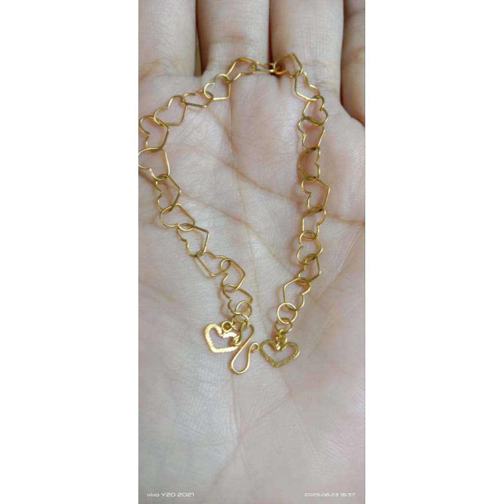 Gelang Emas Muda/ Gelang Emas 2 Gram/Gelang love