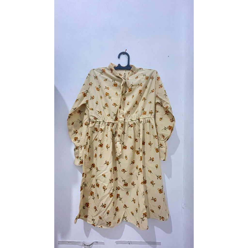 tunik bunga / tunik coklat / preloved tunik