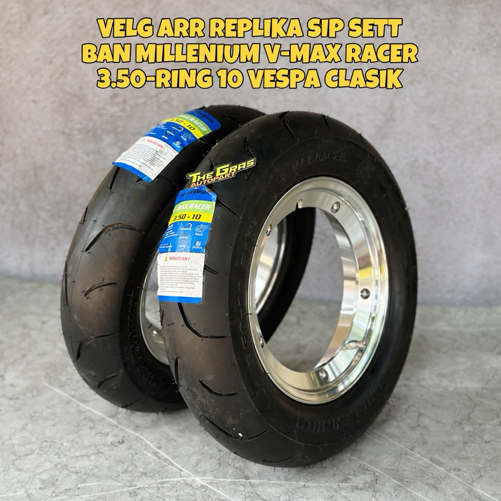 Velg Pelek Vespa Ring 10 Tubelesss Afr Set Ban Vespa Ring 10 Millenium Vmax Tubeless